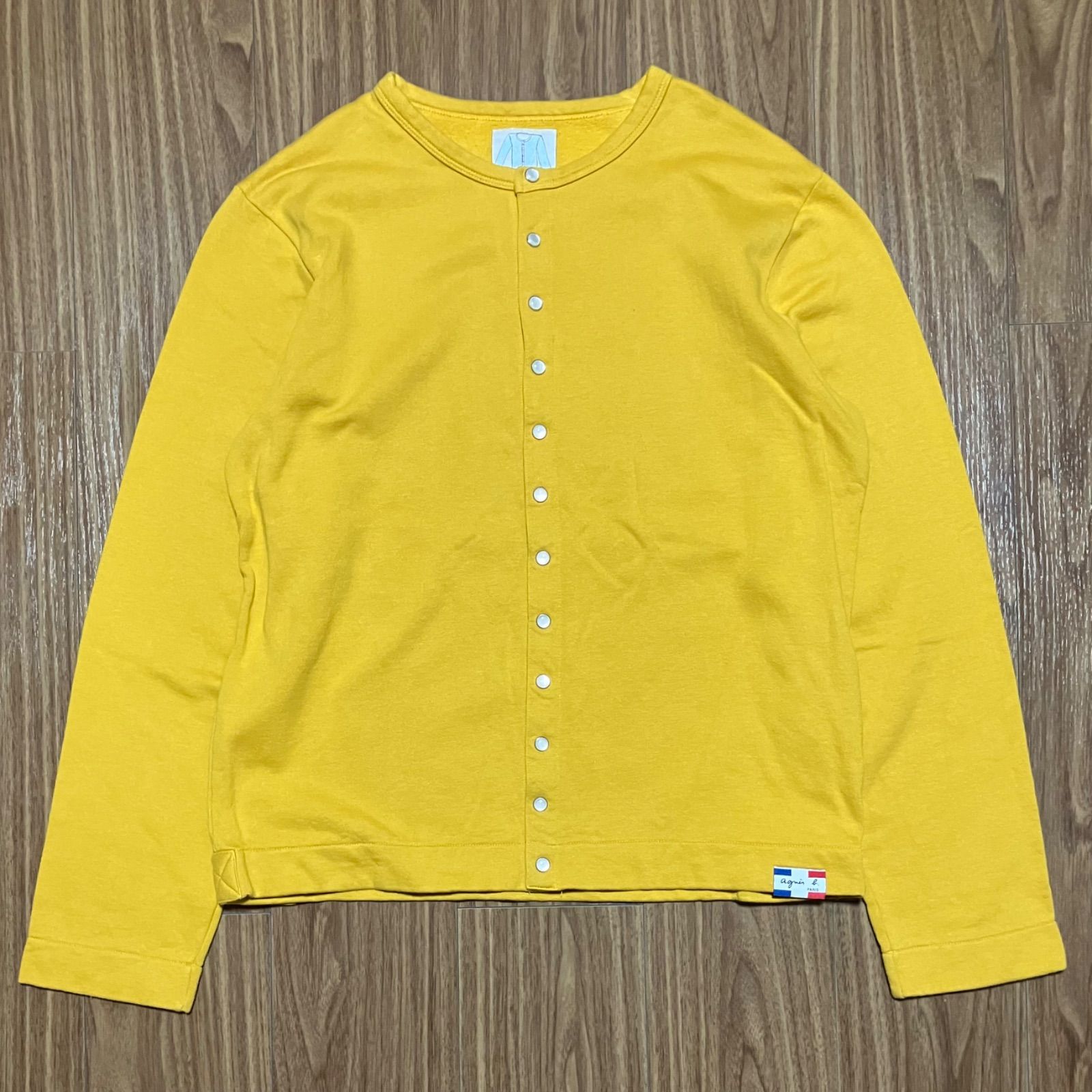agnes b. HOMME M001 フランス製 プレッション スナップカーディガン イエロー サイズ1 - メルカリ