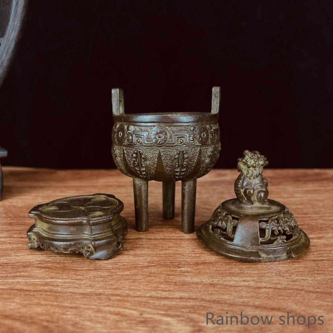 両耳如意尊三本足香炉 香道具   装飾品   現代工芸品 美術品 置物 両耳如意尊三本足香炉 香道具 装飾品 現代工芸品 美術品 置物