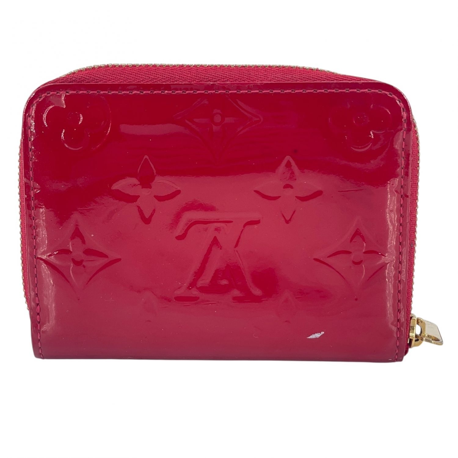 【良品】ルイヴィトン　コインパース コインケース ミニ財布　ヴェルニ 　赤 中古】 LOUIS VUITTON ルイ・ヴィトン ジッピーコインパース