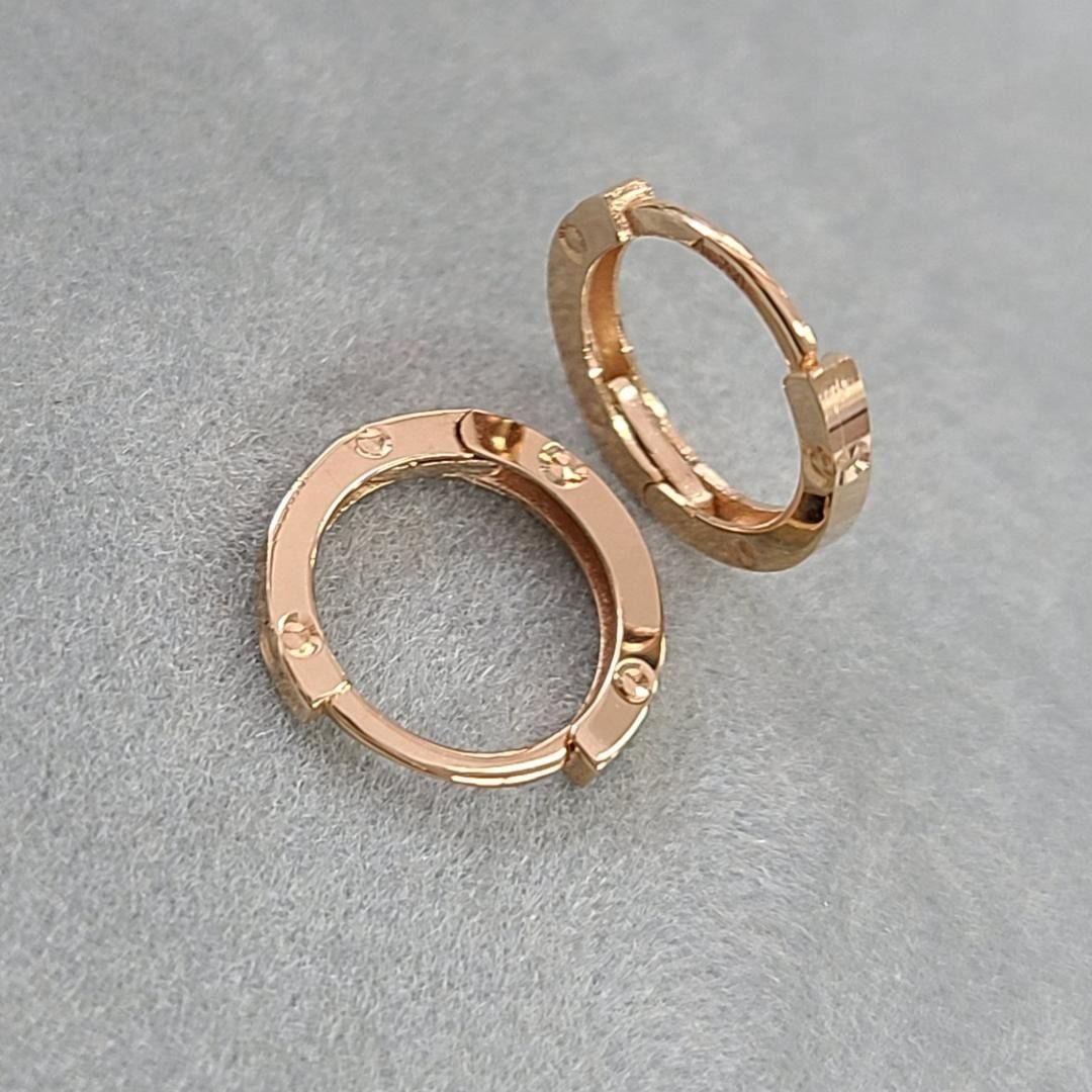 ピンクゴールド フープ