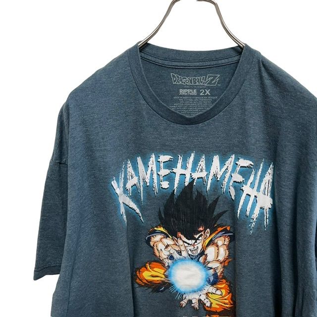 X7 ドラゴンボール　2X アメリカ古着　メキシコ製　孫悟空　アニメ　プリント　半袖　Tシャツ　メンズ
