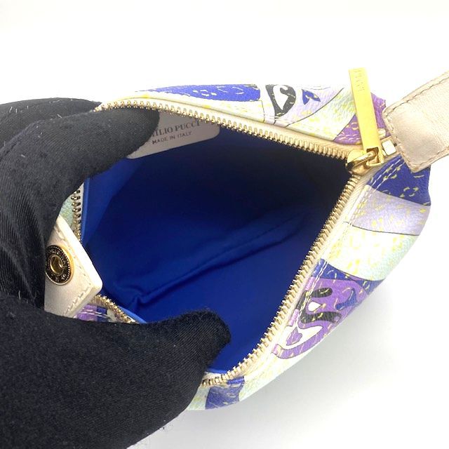エミリオプッチ ミニバック ポーチ EMILIO PUCCI ブルー系 楽天市場】エミリオ プッチ ショルダーバッグ バック ポーチ