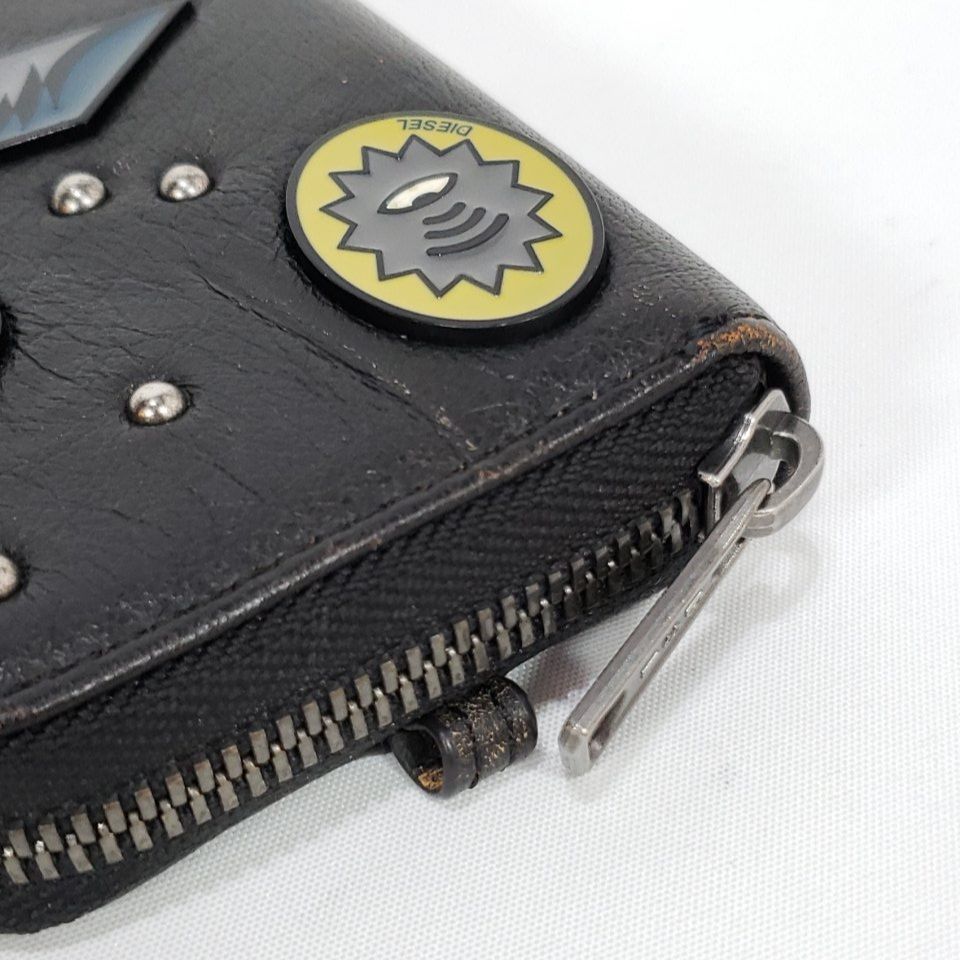 中古【DIESEL】ディーゼル 4連キーケース キーリング付き スタッズ