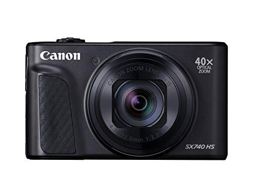 Canon コンパクトデジタルカメラ PowerShot SX740 HS ブラック 光学40倍ズーム/4K動画/Wi-Fi対応 PSSX740HSBK(中古品)