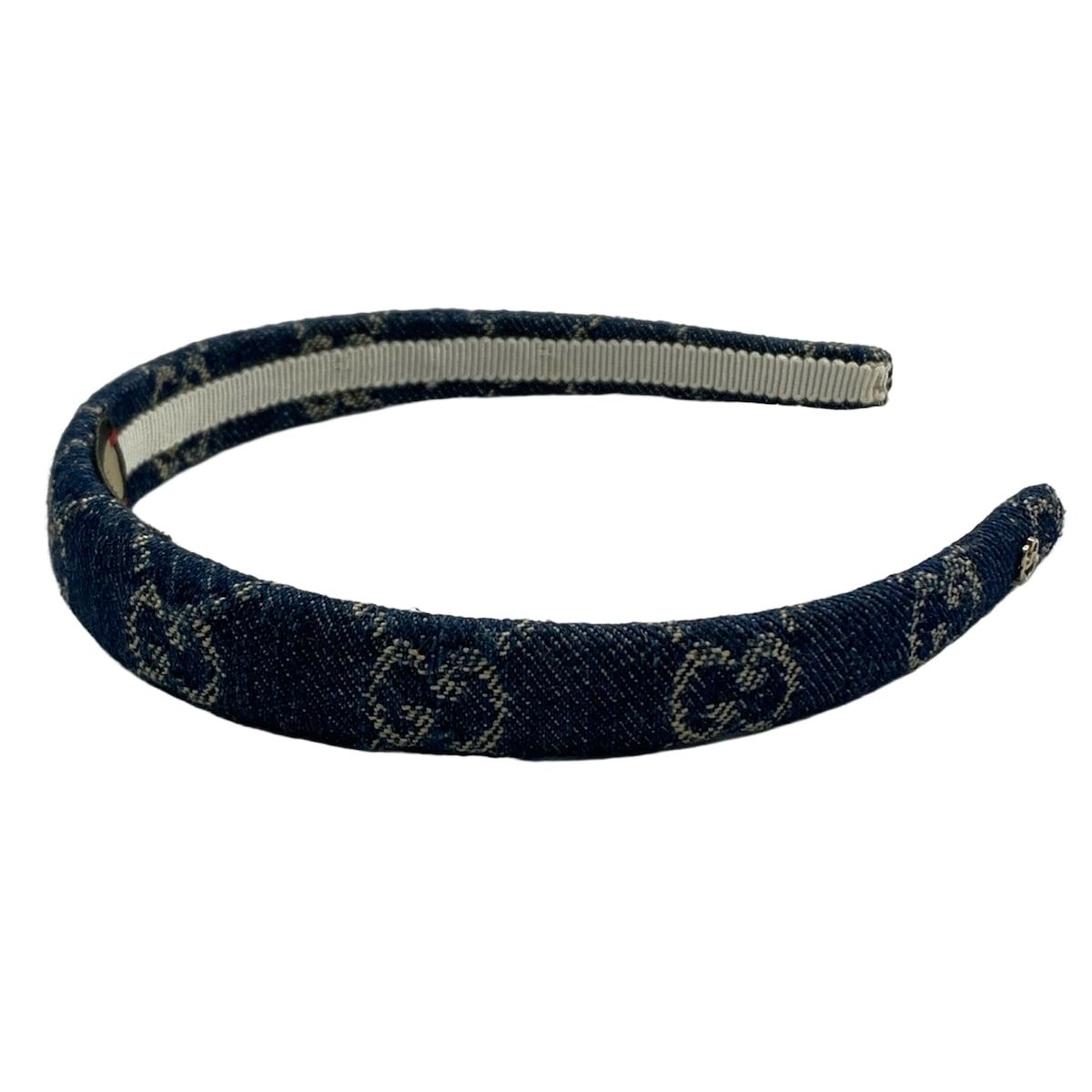 GUCCI グッチ エコウォッシュドデニム ブルー ヘアバンド カチューシャ GUCCI(グッチ) カチューシャ美品 エコ ウォッシュ ド デニム
