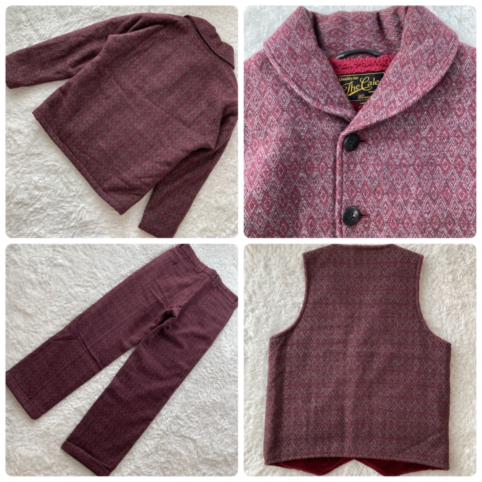 10％OFF☆CALEE スーツセットアップ 3点 裏ボア ジェネ数原龍友