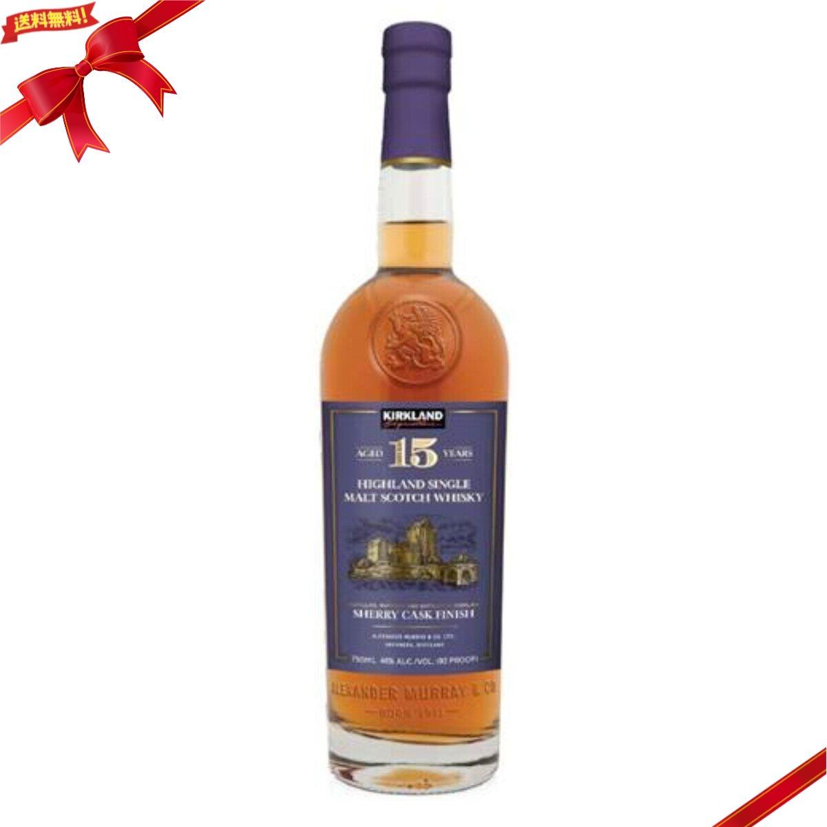 カークランド シグネチャー 15年熟成 ハイランド シングル モルト スコッチウイスキー 750 ml