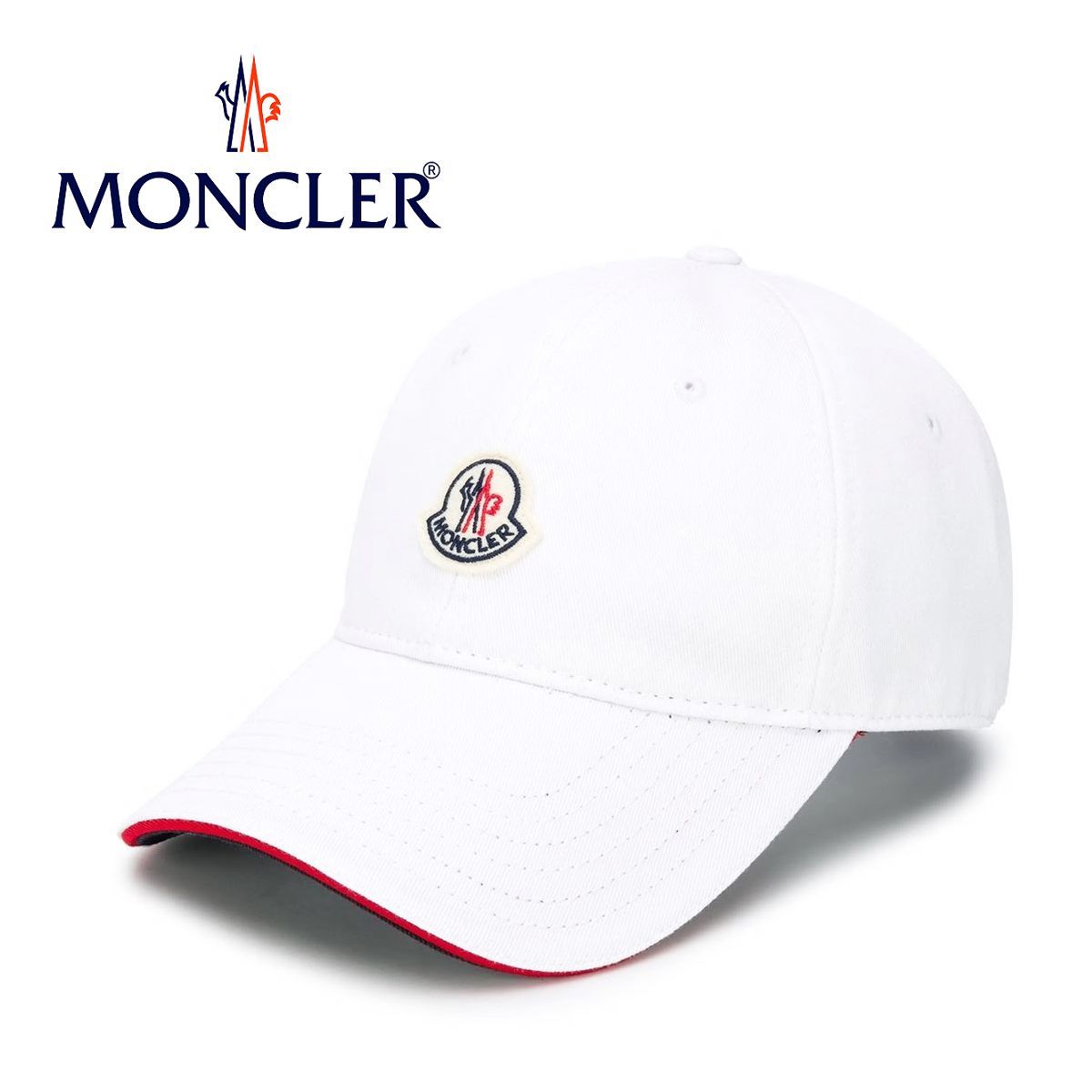 モンクレール MONCLER ロゴ ベースボールキャップ ホワイト www ...