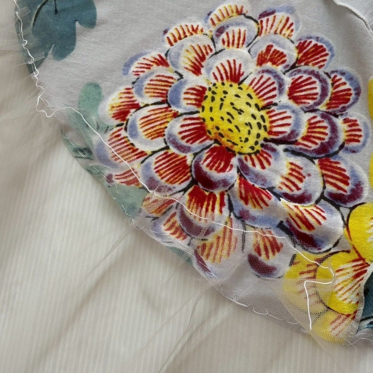 VIVIENNE TAM ヴィヴィアンタム ロングスカート グレー マルチカラー レース 巻きスカート風 レディース サイズ0 Sサイズ WWW_OLIVIERBERNSTEIN_COM