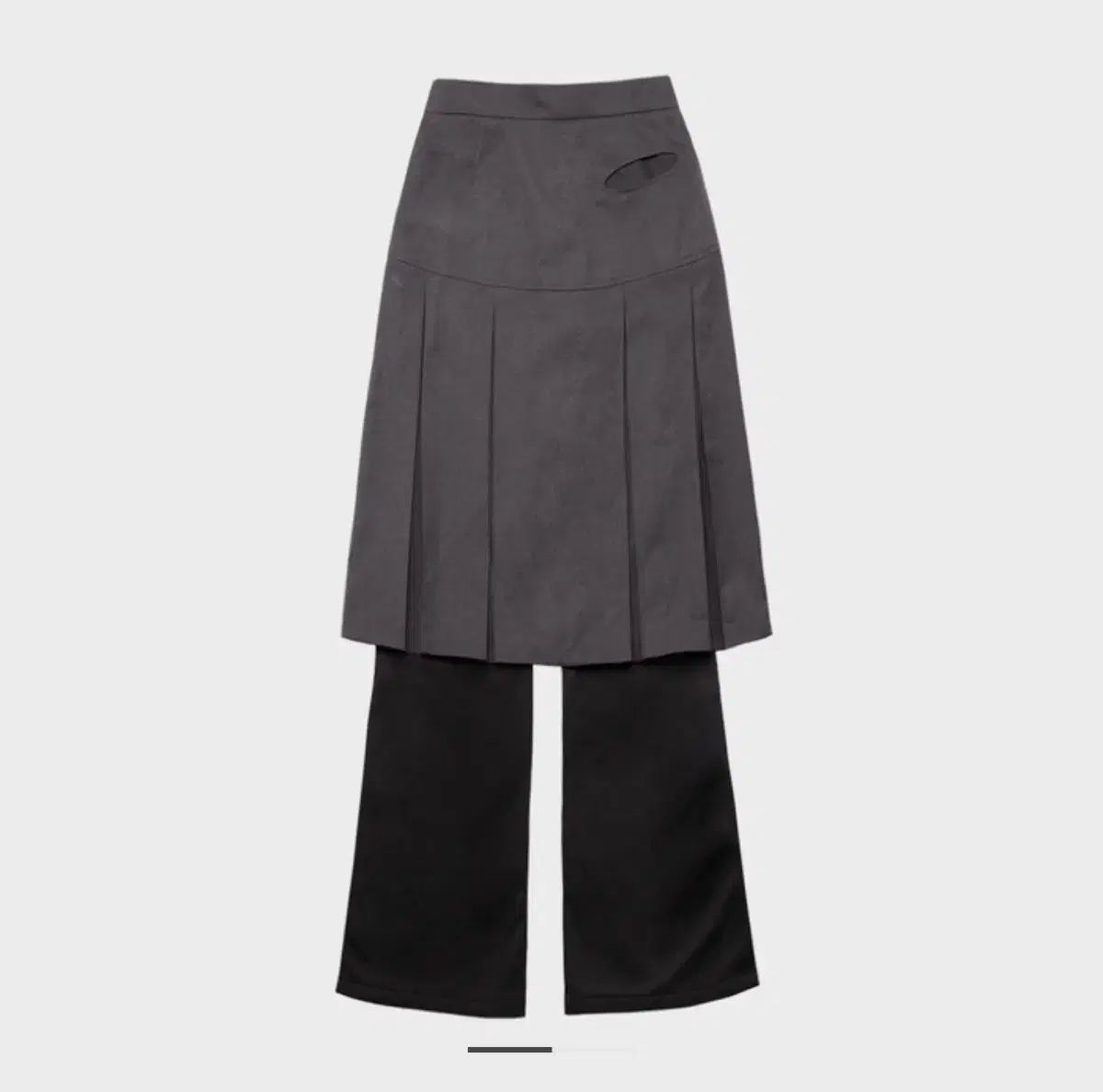 OJOS オホス ジャージ プリーツ スカート パンツ 黒 2size