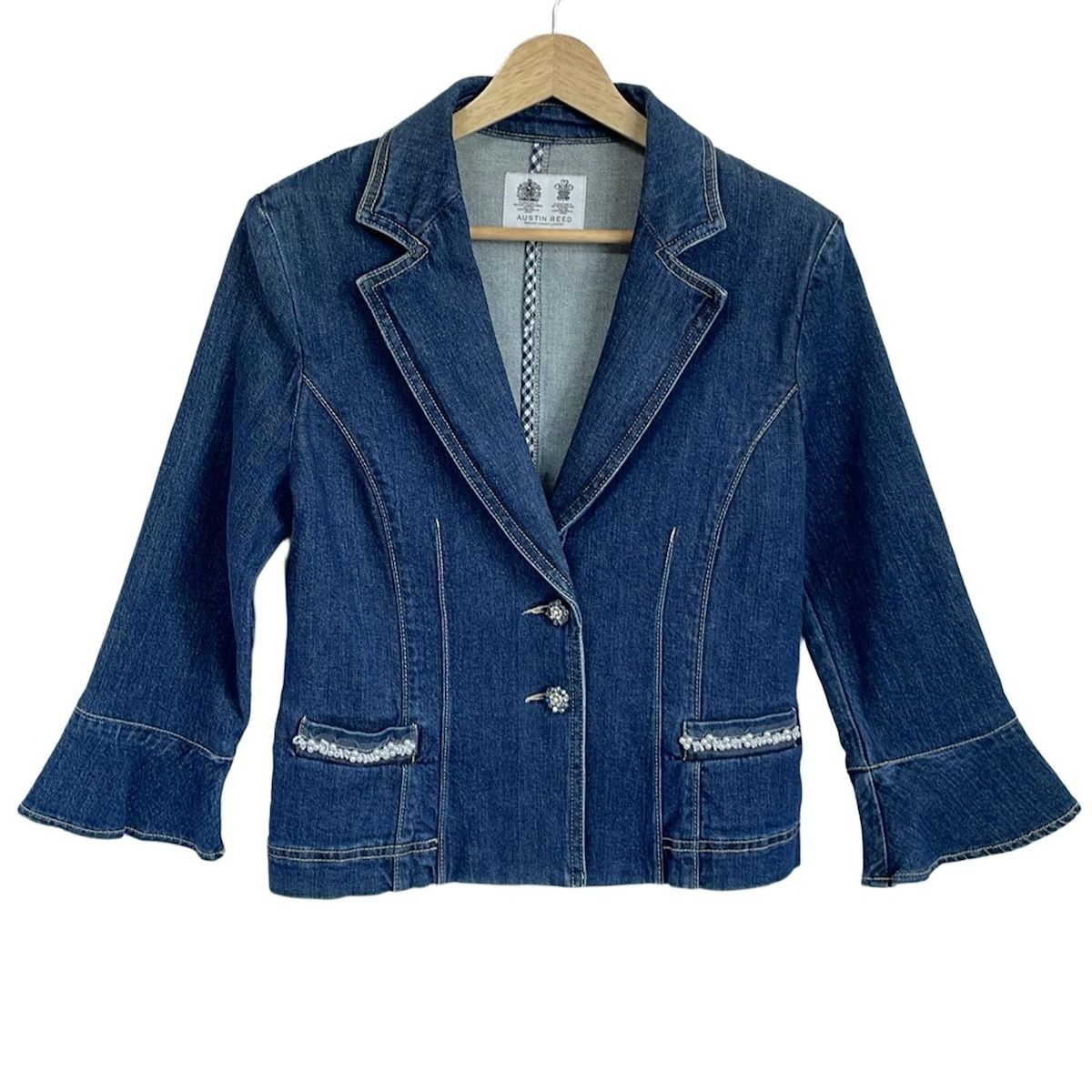 オースチンリードレース装飾デニムパンツ38