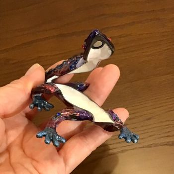 トカゲ とかげ 蜥蜴 個性的 かっこいい エナメル製 通販 置物