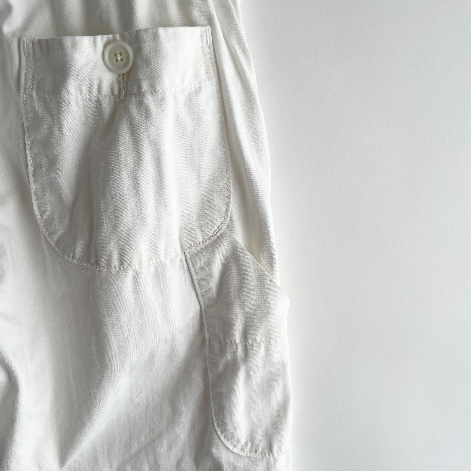 【極美品】orSlow -FRENCH WORK PANTS- size/S (ie) オアスロウ フレンチワークパンツ ペインター ヘリンボーン ホワイト 白 無地 日本製