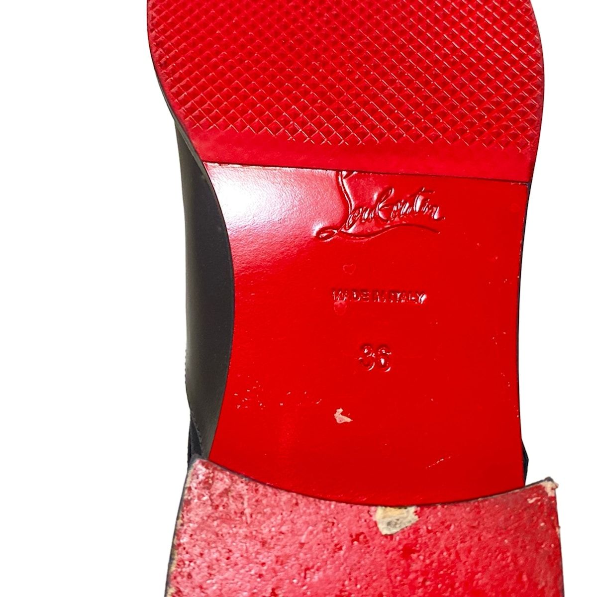 美品　クリスチャンルブタン黒いレザーエンジニアブーツ　EU36,5 Alpinosol ブラック カーフレザー - Shoes - Men - Christian