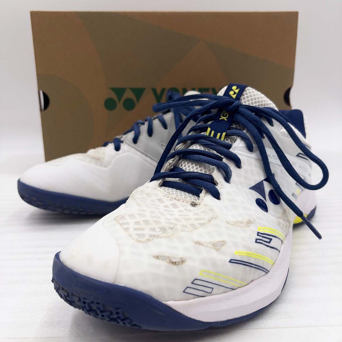 バドミントンシューズ ホワイト　ネイビー　ヨネックス　カスケードアクセル 楽天市場】ヨネックス（YONEX）（メンズ、レディース