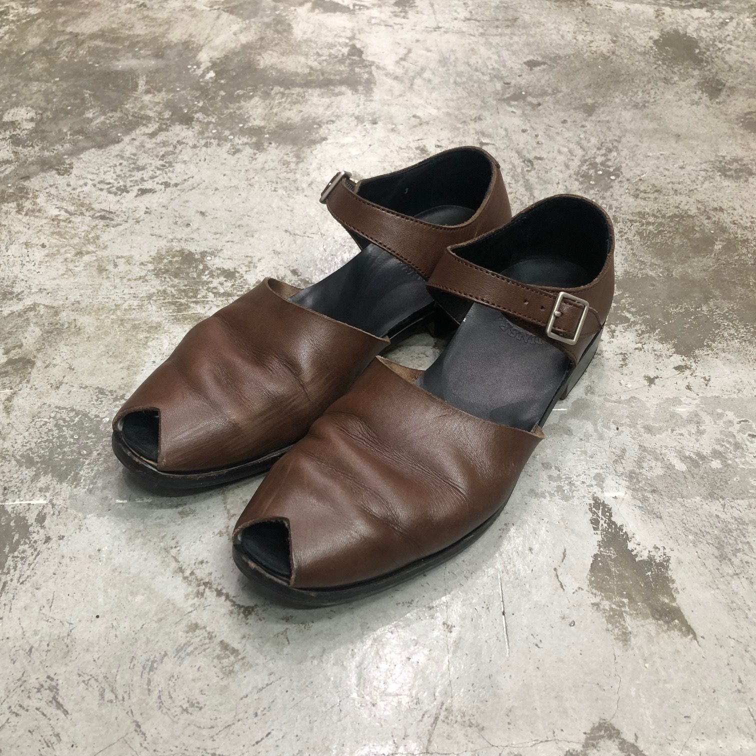 定価55000円 SUNSEA CUT OFF NORMANDIE MULE レザー ミュール サンダル サンシー 34 73935A1 - メルカリ