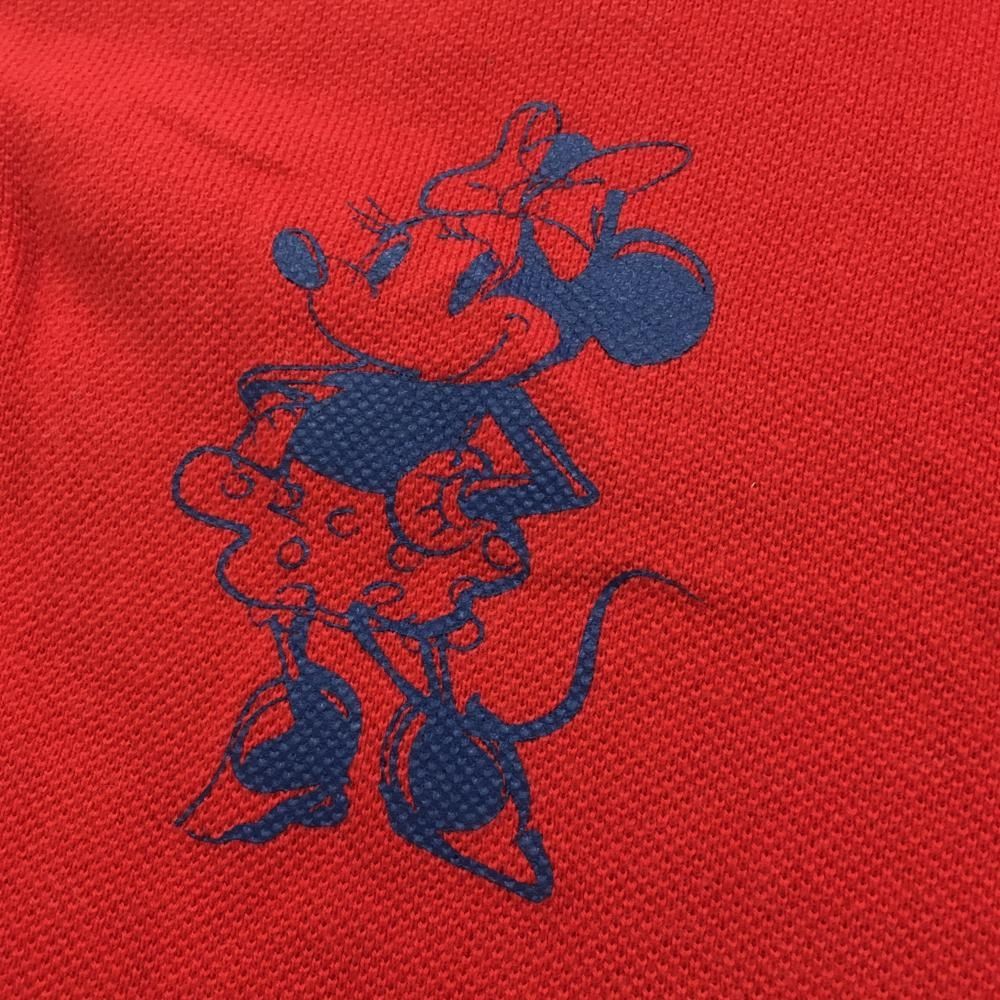 美品】サマンサタバサ×Disney 長袖ポロシャツ レッド×白 襟