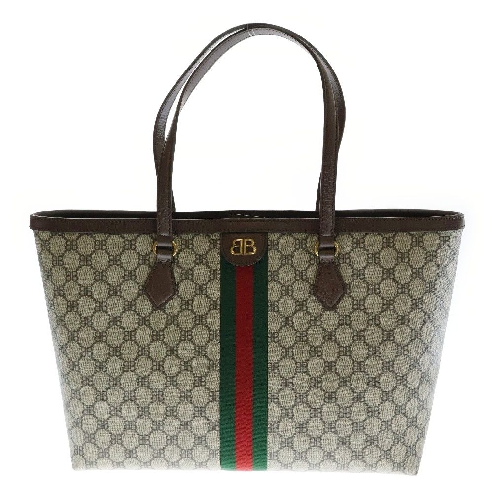 BALENCIAGA バレンシアガ ×GUCCI THE HACKER TOTE BAG グッチ ハッカープロジェクト トートバッグ ブラウン 680125