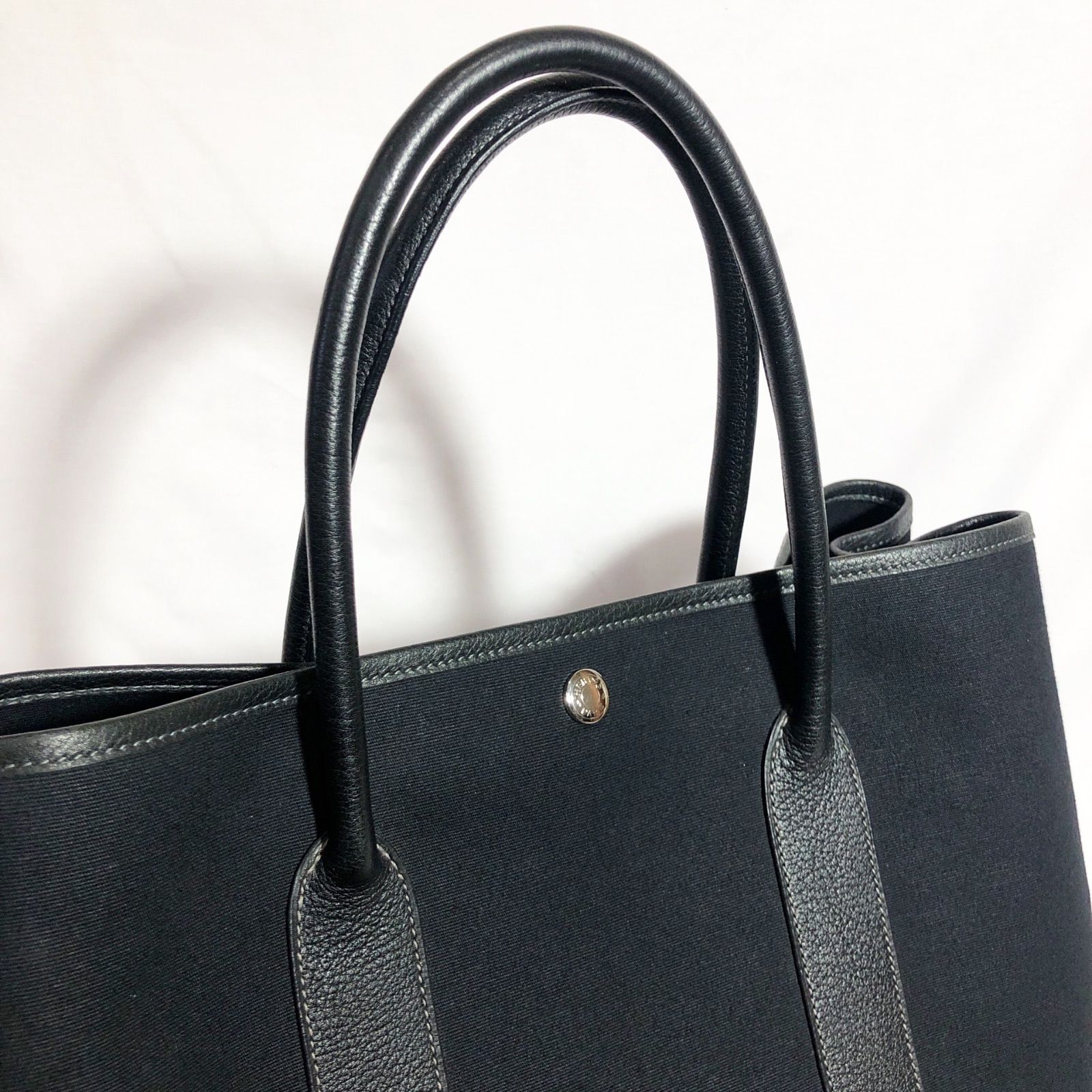 ♦️1点限り♦️エルメス ガーデンパーティPM トワルオフィシエ 黒  