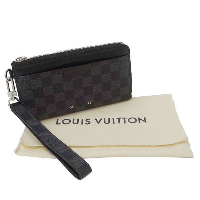 ルイ・ヴィトン LOUIS VUITTON 財布 ダミエ グラフィット メンズ ブランド 長財布  ジッピー・ドラゴンヌ ブラック グレー N60379 おしゃれ スタイリッシュ リストストラップ付 保存袋付