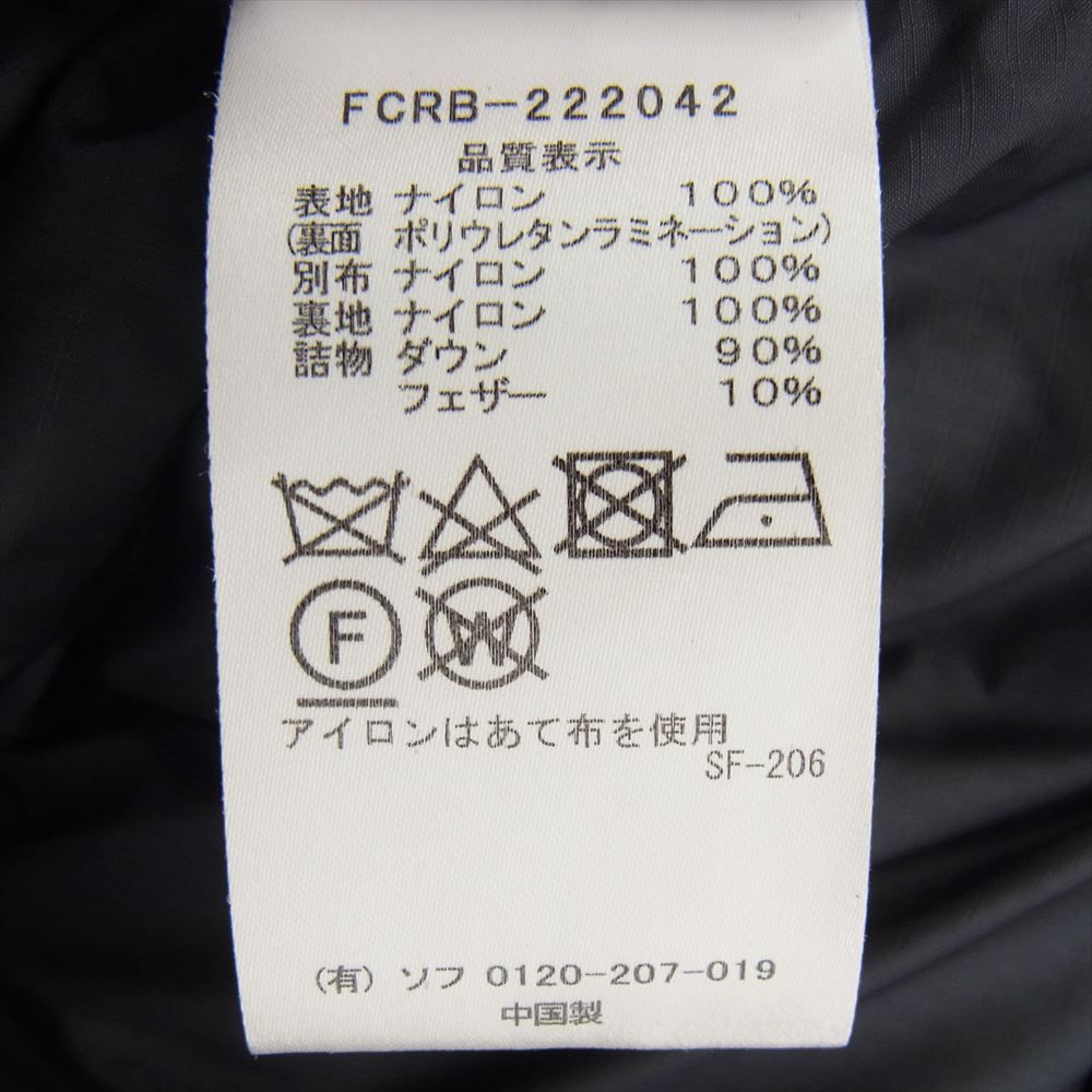 F.C.R.B. エフシーアールビー ダウンジャケット 22AW FCRB-222042 DOWN BENCH PARKA ダウン ベンチ パーカー ジャケット ブラック系 L【中古】