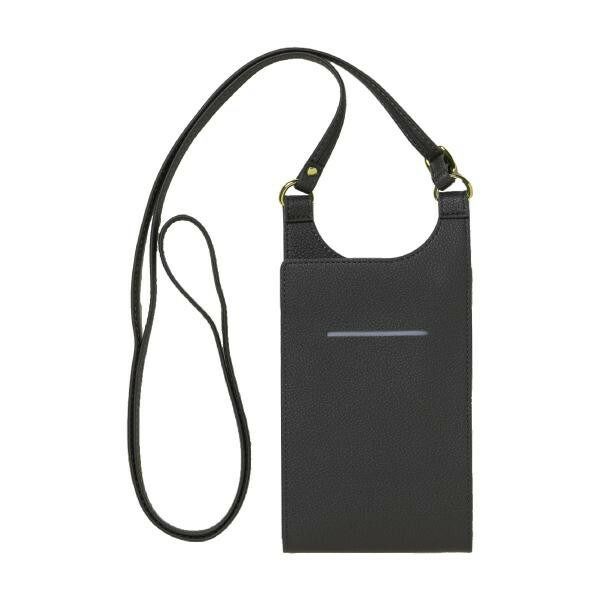 ショルダーストラップ付きスマホポーチ La glace Mサイズ Charcoal Gray SP-LG03-M