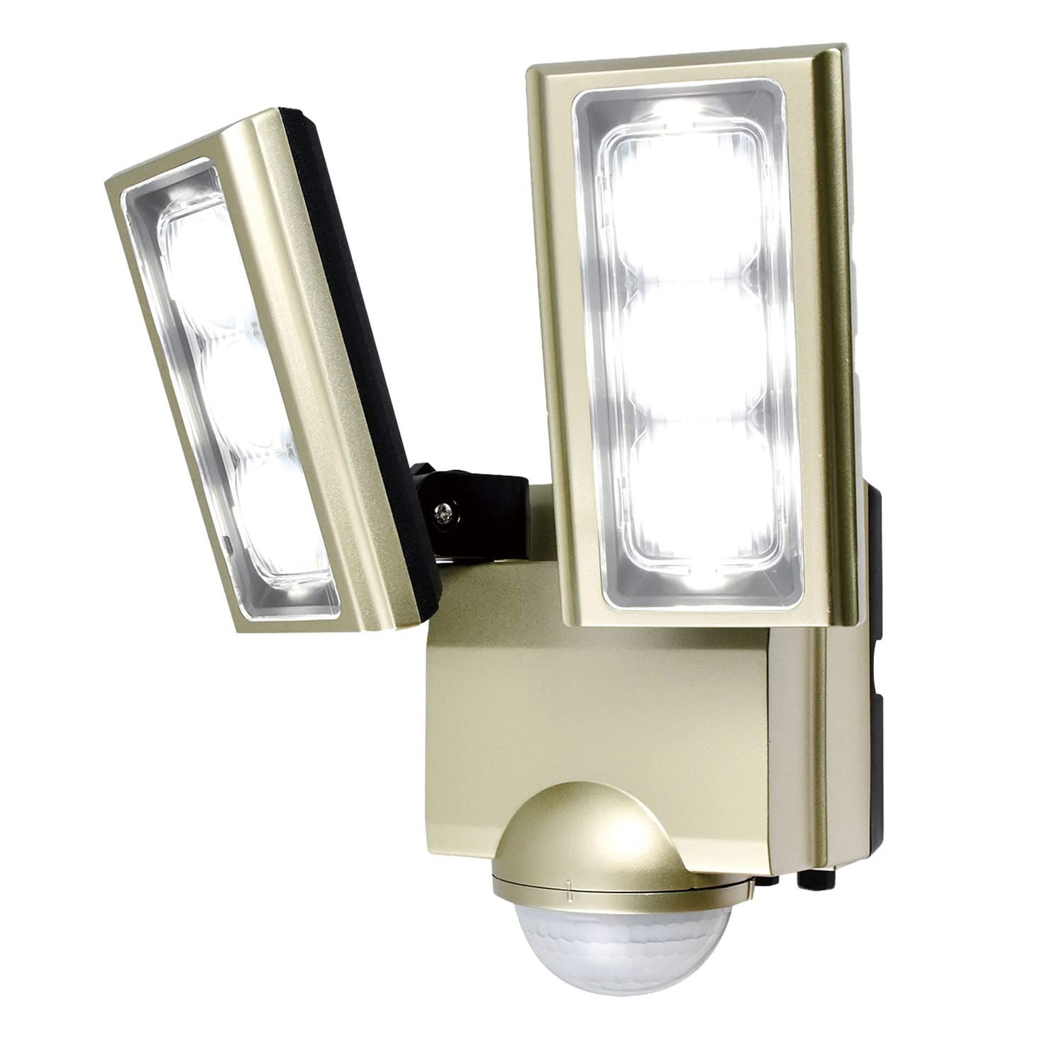 エルパ ELPA コンセント式 センサーライト 2灯 白色LED|防水仕様 屋外 センサーライト 足元 ESL-ST1202AC 2灯 コンセント式