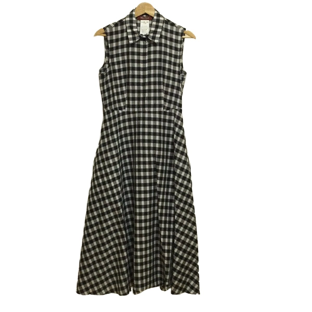 Max Mara STUDIO マックスマーラスタジオ ワンピース サイズ38 M レディース - 黒×ダークグレー×アイボリー