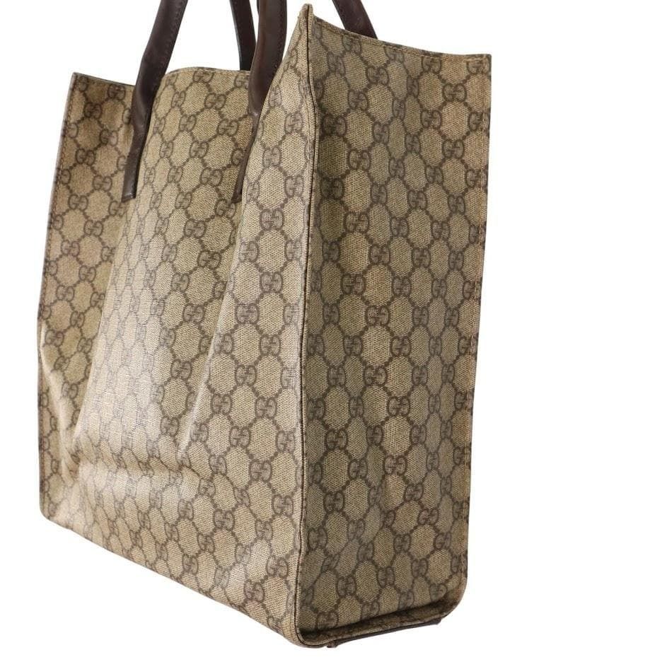 人気】GUCCI グッチ トートバッグ GGスプリーム PVC×レザー 自立