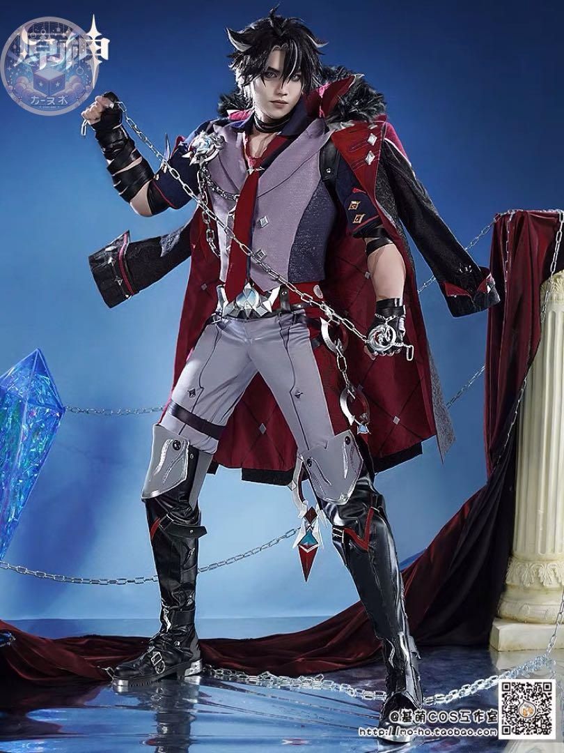 基萌 原神 リオセスリ コスプレ 衣装 ウィッグ 靴追加 コスチューム ハロウィン仮装 イベント衣装 コスプレセット 高品質コスプレ 再現度高め