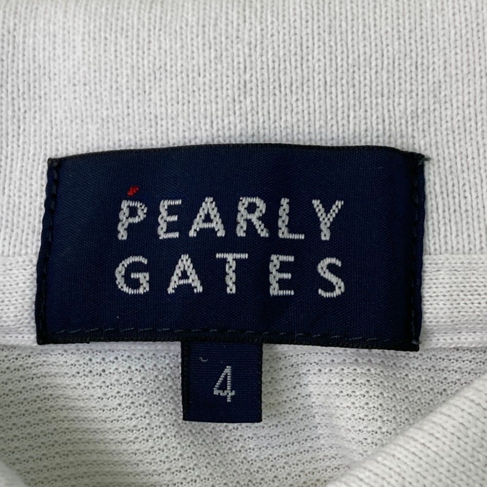 新品 2024年モデル パーリーゲイツ 半袖 ポロシャツ 4 白 ホワイト ロゴ サイズ：4 PEARLY GATES パーリーゲイツ 2024年モデル 半袖
