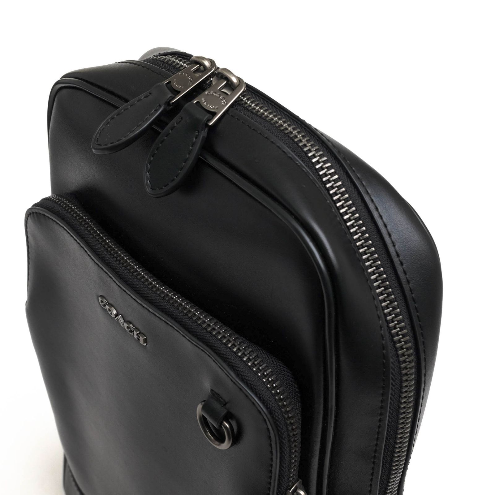 極美品 コーチ ボディバッグ グラハム ブラック レザー メンズ ワンショルダー コーチ／COACH バッグ ショルダーバッグ 鞄 メンズ 男性 男性用レザー