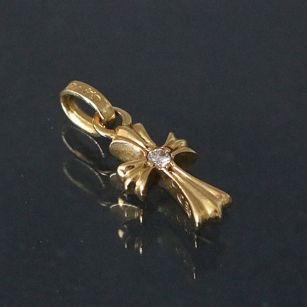 銀座店 クロムハーツ 22K ベビーファット 2Pダイヤチャーム 90782