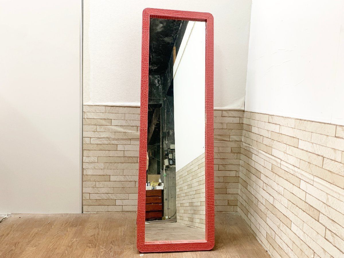 高野木工 プレーン ホワイトオーク材 ウォールミラー 立て掛け鏡 姿見