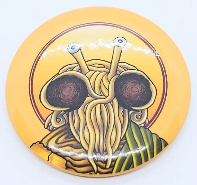 空飛ぶスパゲッティーモンスター スパモン FSM 缶バッジ バッヂ