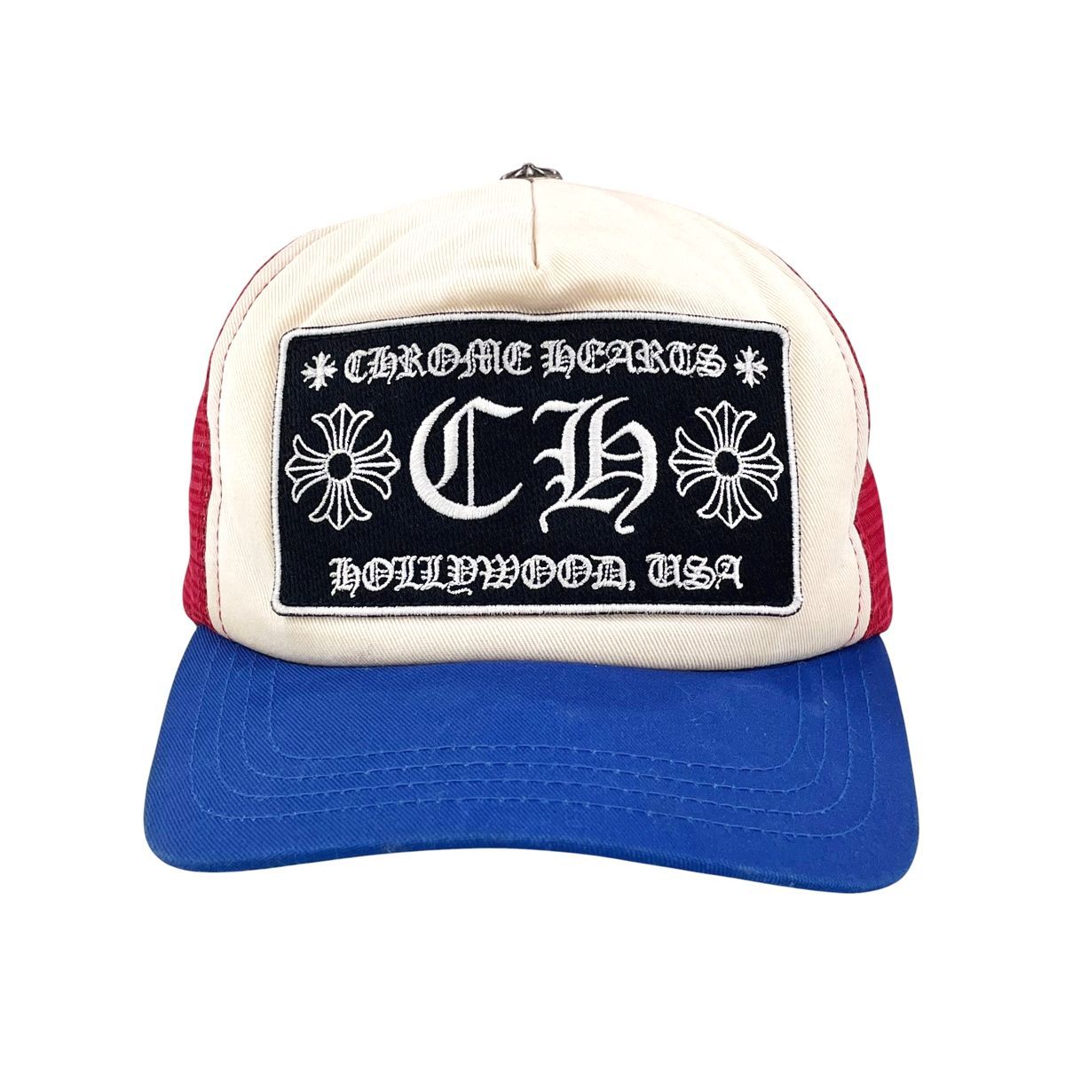 CHROME HEARTS クロムハーツ トラッカーキャップ 帽子トリコロール ワッペン メッシュキャップ クロスボール メンズ 25030572 AO