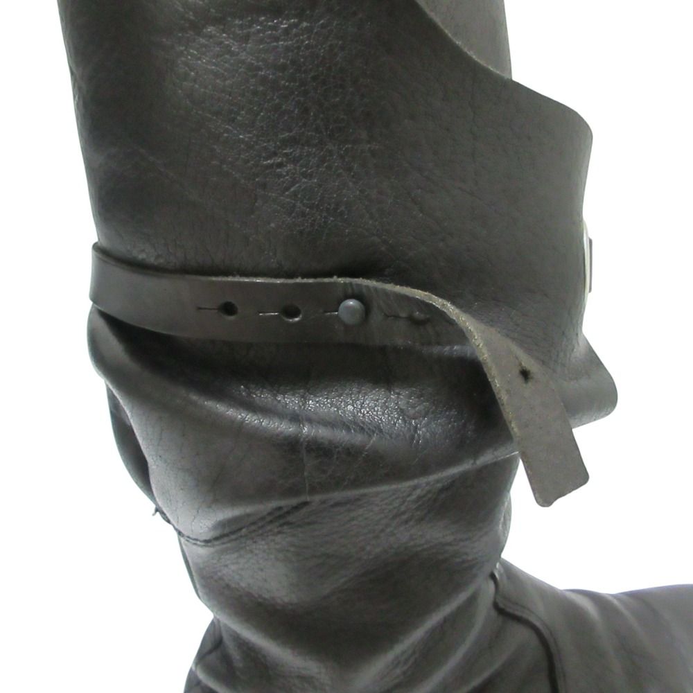 視覚的な trippen トリッペン レザー ロングブーツ WARRIOR-BUF-92 38 約24~24.5cm ブラック レディース 古着 100%本物保証!