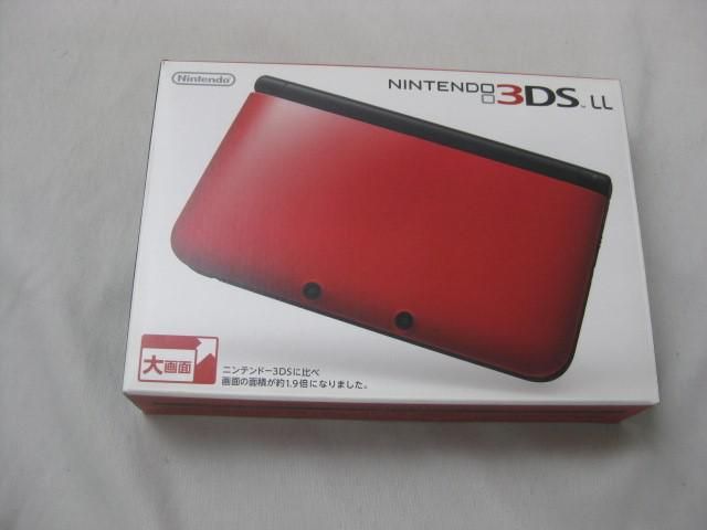中古品 ゲーム ニンテンドー3DS LL 本体 SPR-001 レッド ブラック 動作品 箱説付き