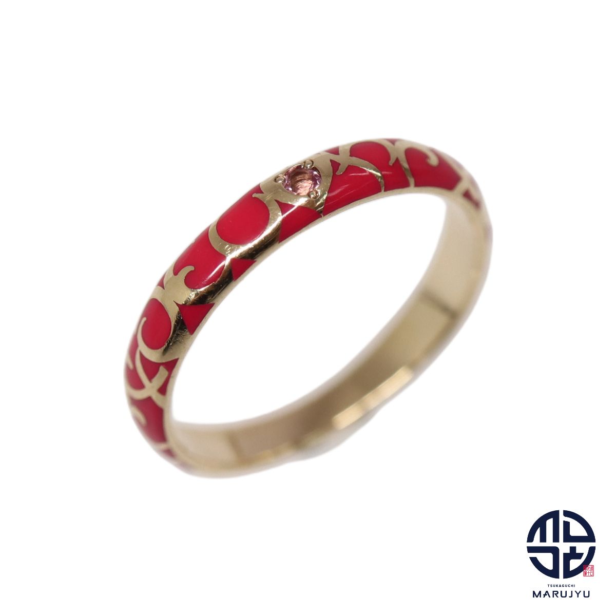 STAR JEWELRY スタージュエリー K10 10金 赤 レッド エナメル リング