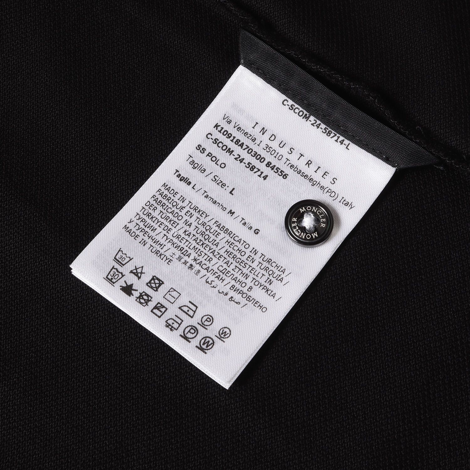 新品同様】MONCLER モンクレール ポロシャツ ブラック 黒 サイズ