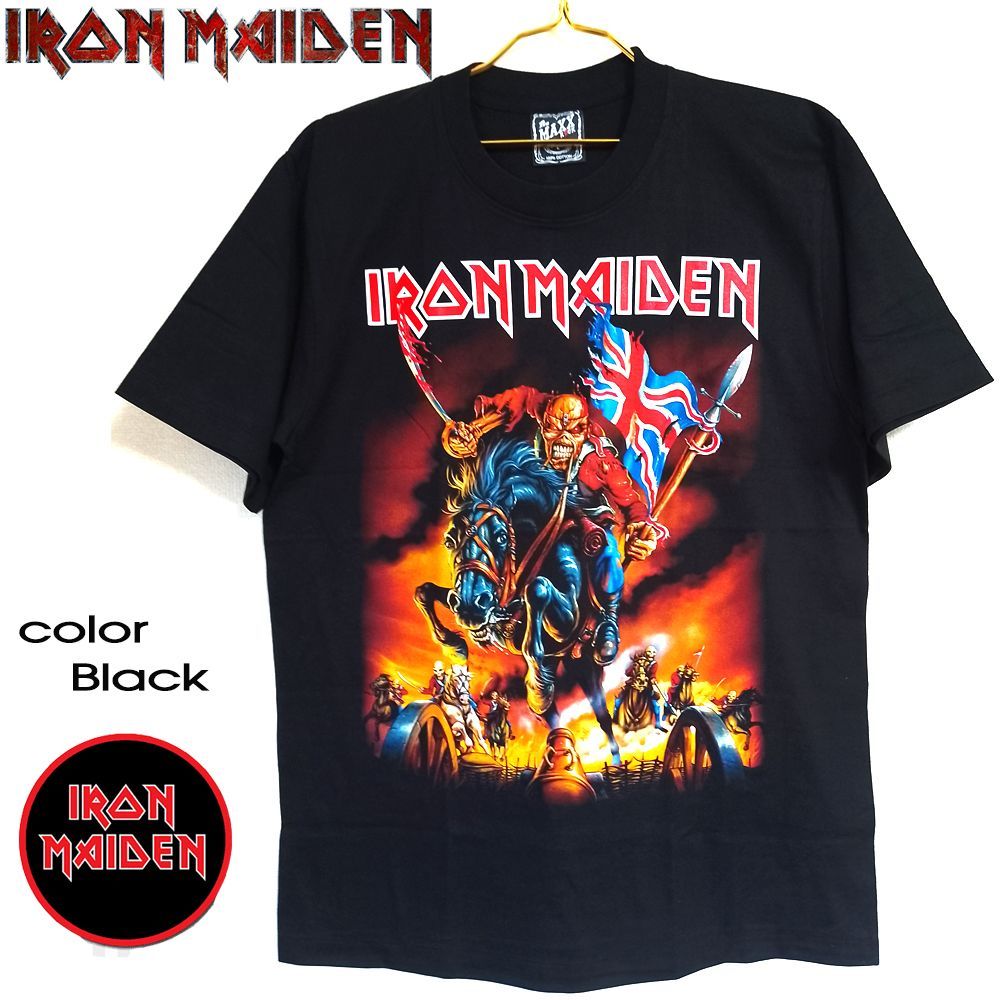 高速配送 Tシャツ アイアンメイデン MAIDEN IRON 84 ブラック 美 Lサイズ ミュージシャン