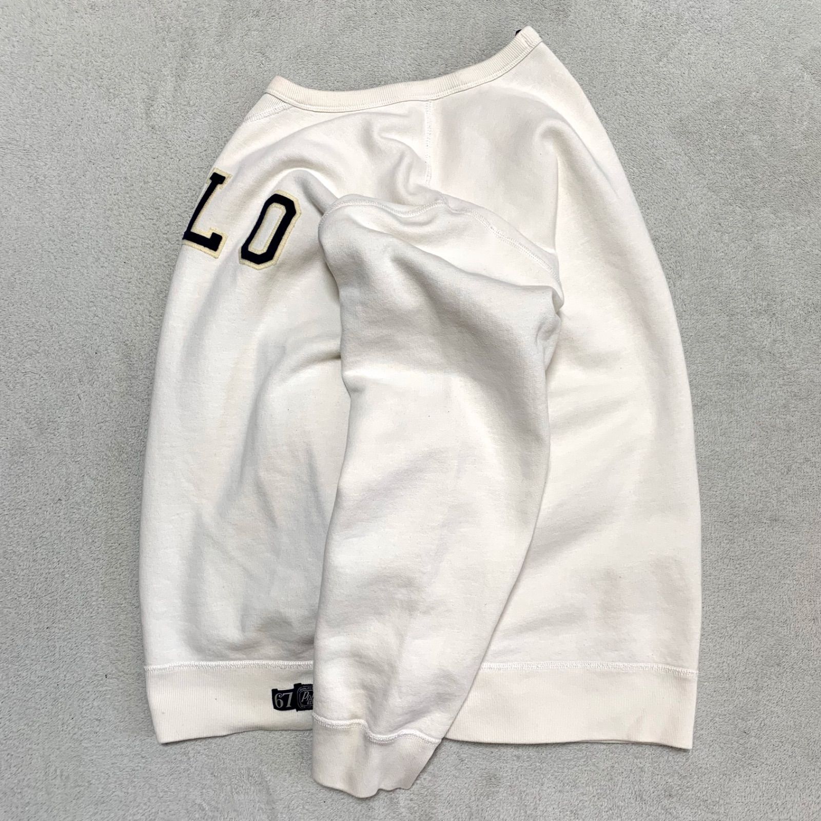 POLO RALPH LAUREN スウェットシャツ トレーナー 前Vガゼット ワッペン