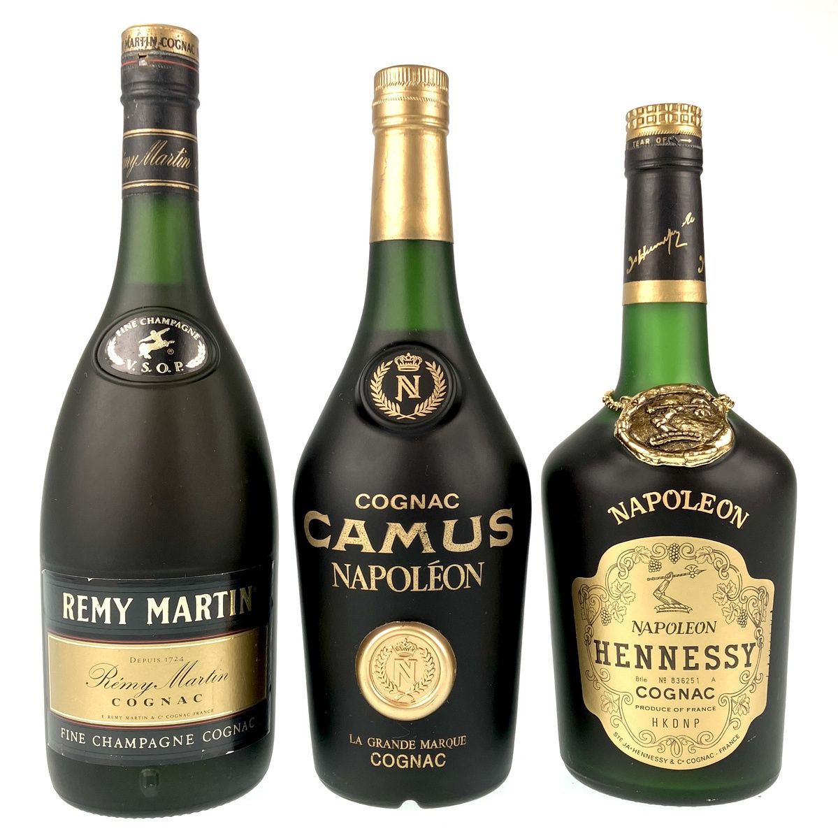 3本 REMY MARTIN CAMUS Hennessy コニャック酒 - ウイスキー