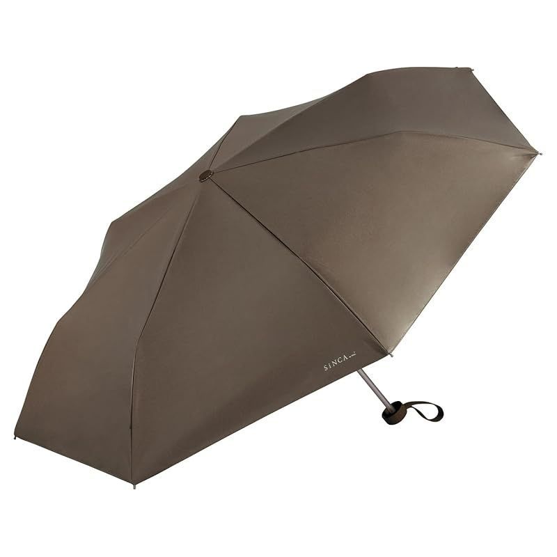 MINI 0 SiNCA 日傘 晴雨兼用 Wpc. ユニセックス 遮熱 SiNCA（シンカ） 折りたたみ傘 完全遮光 : Wpc.日傘 大きい ブラウン《遮光率100%・UV 折りたたみ日傘