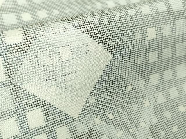 平和屋本店□極上 本場大島紬 白大島 菱文 田畑織物謹製 証紙付き 逸品  