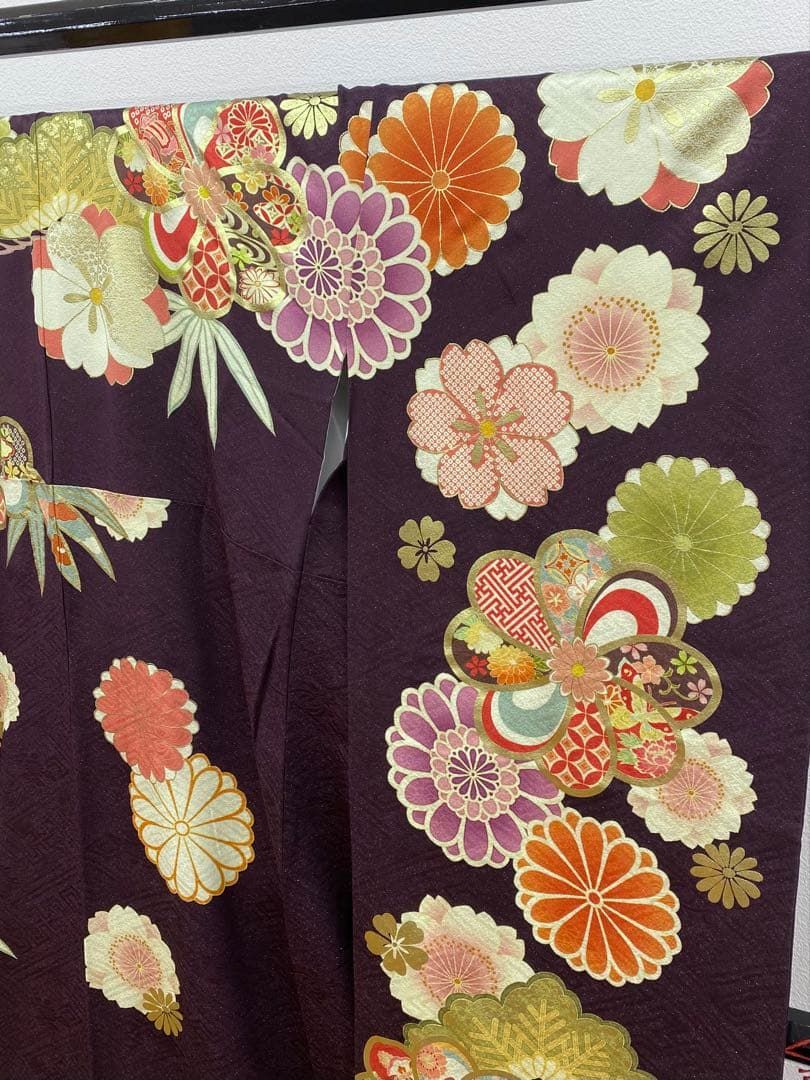 振袖 豪華 銀通し 金駒 金彩 紋意匠 身丈173cm 撥水加工済