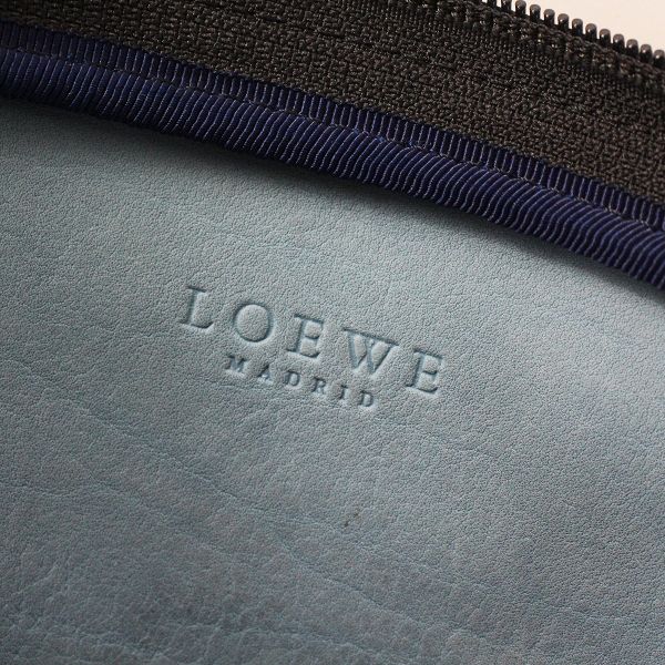 LOEWE ロエベ スエード レザー ショルダーバッグ/ブルー ネイビー【2400013015035】 - メルカリ