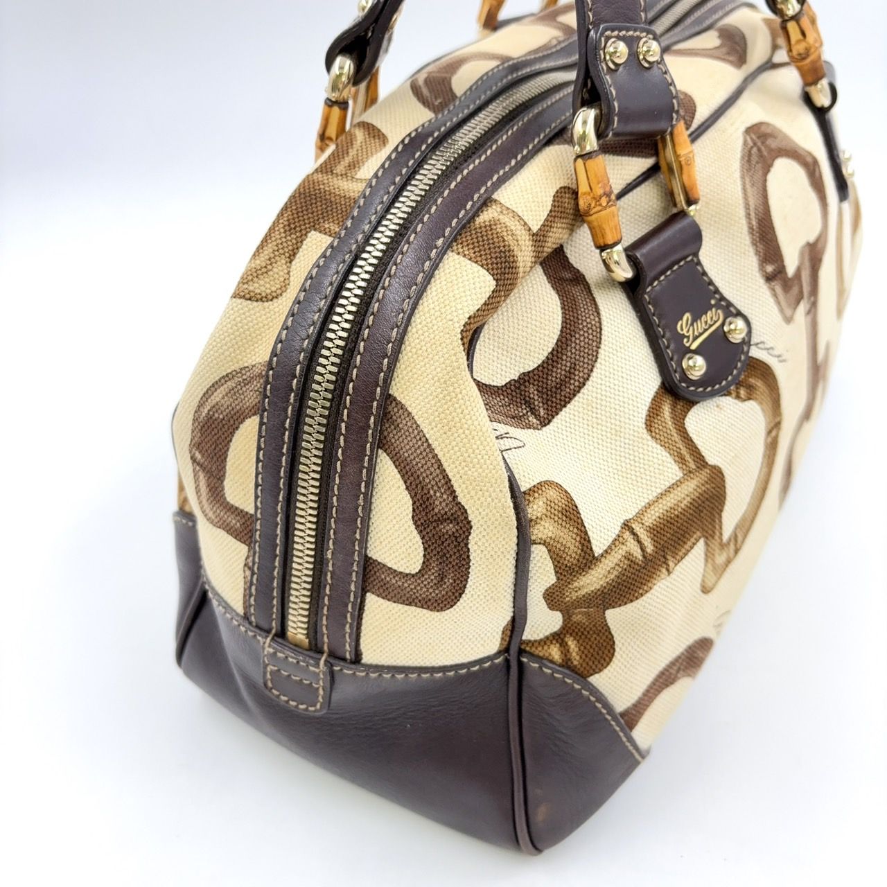 GUCCI ホースビット バンブー レザー×キャンバス オフホワイト GUCCI ホースビット バンブー レザー×キャンバス オフホワイト