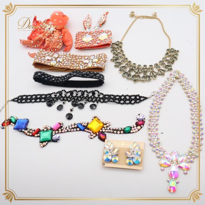 k9プレミアムガラス】セット 社交ダンス イヤリング ネックレス 腕輪