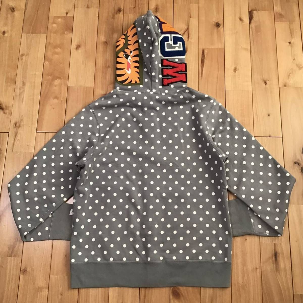 ドット シャーク パーカー Mサイズ グレー Dot shark full zip hoodie 